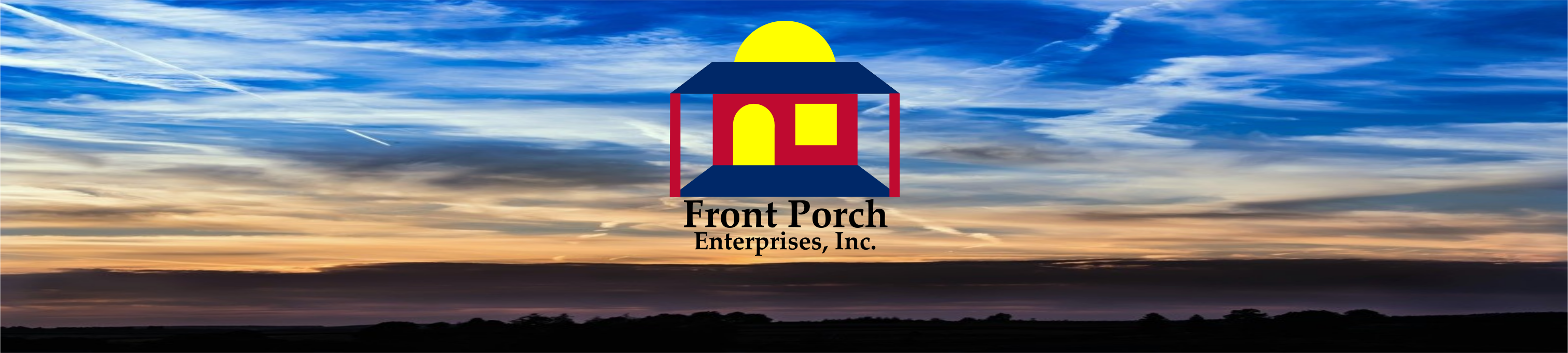 FPE Logo with scenic breaking dawn background